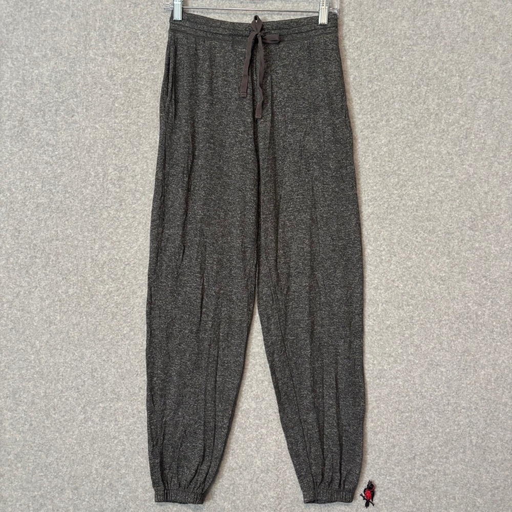 Aeropostale Womens Small Jogger‎ Lounge Pants Gray Marl Knit Drawstring Workout